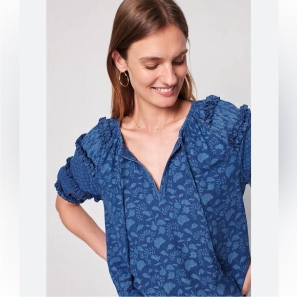 Faherty Bodhi Ruffle Top - Picture 2 of 8